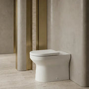 Serpens Rimless Back To Wall Toilet Inc Soft Close Seat