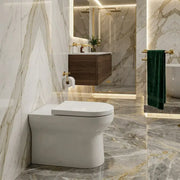 Serpens Rimless Back To Wall Toilet Inc Soft Close Seat