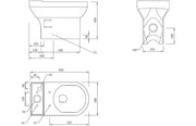 Serpens Rimless Close Coupled Comfort Height Toilet Inc Soft Close Seat
