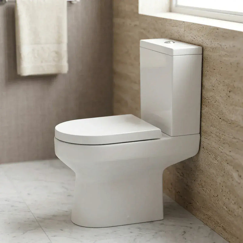 Serpens Rimless Close Coupled Comfort Height Toilet Inc Soft Close Seat