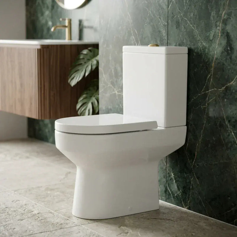 Serpens Rimless Toilet with Optional Colour WC Push Button