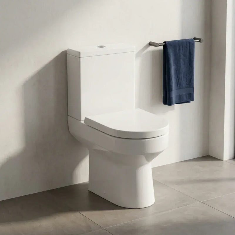 Serpens Rimless Toilet with Optional Colour WC Push Button