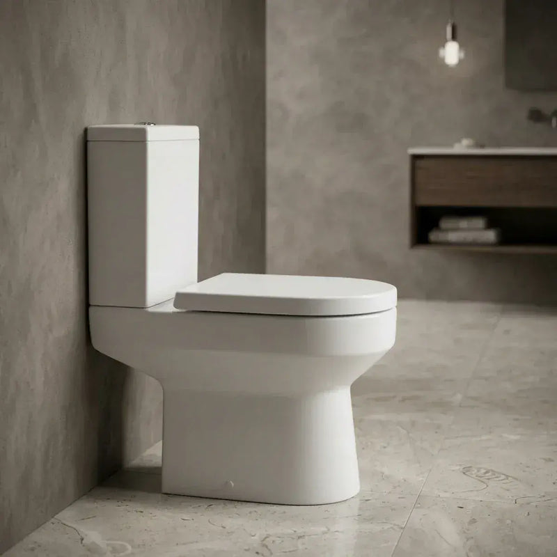 Serpens Rimless Toilet with Optional Colour WC Push Button