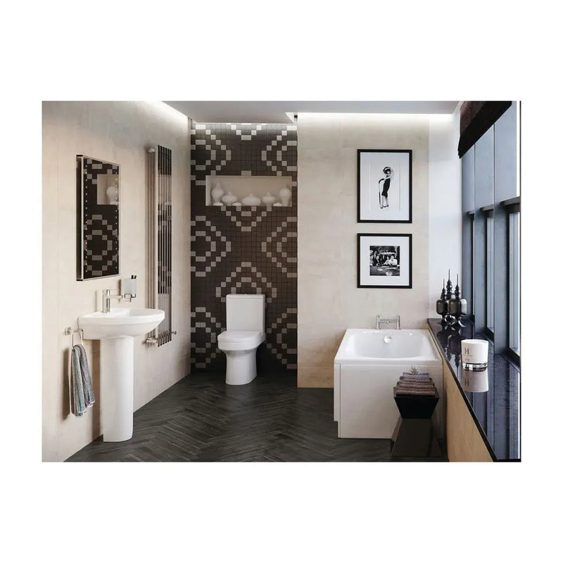 Serpens Vanity Unit, 1650x700mm Bath, Bathroom Pack with Bath Screen, Taps & Wastes