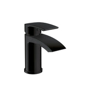Serpens Vanity Unit Bathroom Pack with 1650x700mm Bath, Matt Black Screen and Dual Shower