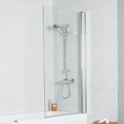 Shower Bath, Straight, Single Ended with Glass Screen, Panel - Supercast / 1600