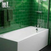Single Ended Premium Steel Bath, Various Lengths, with 2 Tap Holes - 1700mm