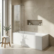 Single Ended Premium Steel Bath, Various Lengths, with 2 Tap Holes - 1600mm