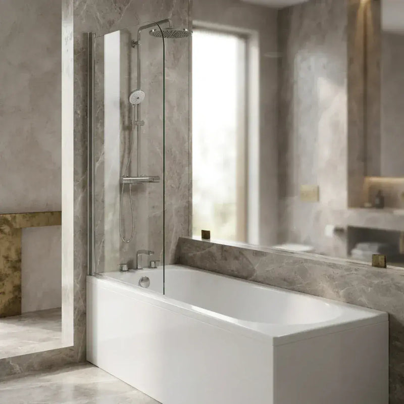 Single Ended Premium Steel Bath, Various Lengths, with 2 Tap Holes - 1700mm