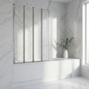Single Framed Four Fold Bath Screen