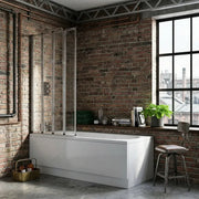 Single Framed Four Fold Bath Screen