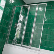 Single Framed Four Fold Bath Screen