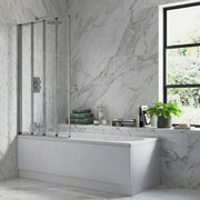 Single Framed Four Fold Bath Screen