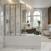 Single Framed Four Fold Bath Screen