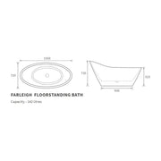 Solane Freestanding 1500x720x720mm Bath