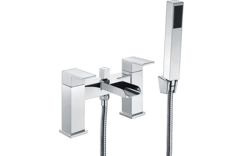 Solarin Waterfall Bath Shower Mixer Tap, Modern Lever Style