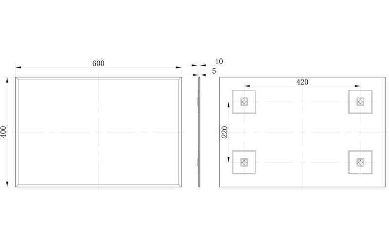 Soler 400x600mm Rectangle Mirror