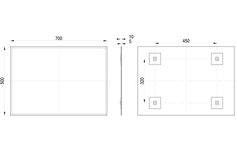 Soler 500x700mm Rectangle Mirror