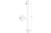 Square Brushed Brass Concealed Shower Pack with Heads. Twin Outlet - BIV