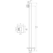 Square Concealed Valve Head & Arm Shower Pack - Matt Black