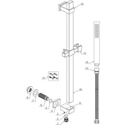 Square Premium Slider Rail Kit w/Elbow