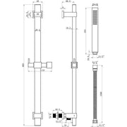 Square Premium Slider Rail Kit w/Elbow