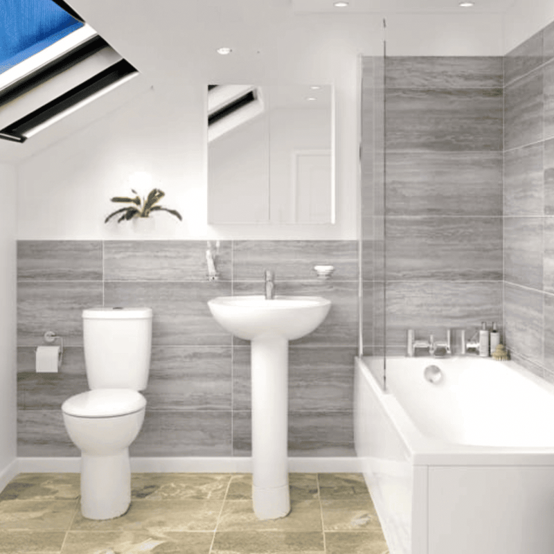 Star Buy Bathroom Pack with Bath, Toilet, Basin Set, Optional Taps and Wastes, by Bathcenterpro - Bath, Basin & Toilet (No Taps)