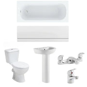 Star Buy Bathroom Pack with Bath, Toilet, Basin Set, Optional Taps and Wastes, by Bathcenterpro - Bath, Basin & Toilet (No Taps)