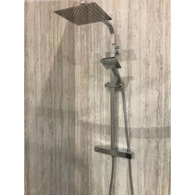 Star Buy Merit Bath with Plain Bath Screen and Roma Mixer Shower Set