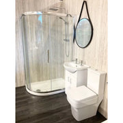 Star Buy Merit Bath with Plain Bath Screen and Roma Mixer Shower Set