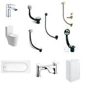 Star Buy Merit Full Bathroom Pack with Basin Unit, Toilet, Taps and Bath Wastes