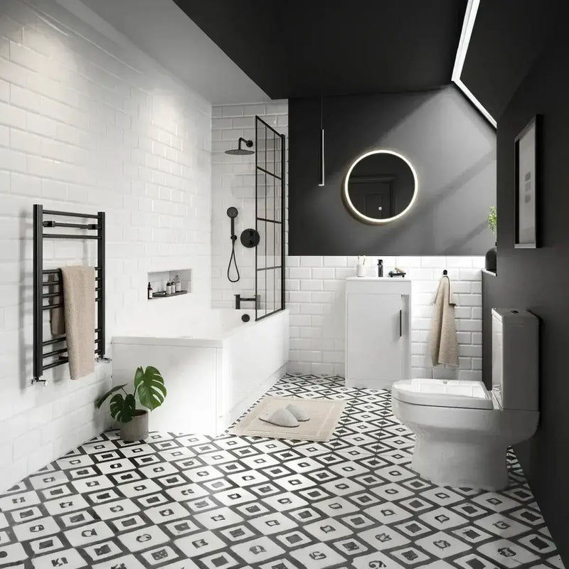 Star Buy Merit Full Bathroom Pack with Basin Unit, Toilet, Taps and Bath Wastes