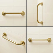 Straight 34cm Grab Rail, Brushed Brass