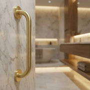 Straight 34cm Grab Rail, Brushed Brass