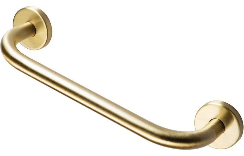Straight 34cm Grab Rail, Brushed Brass