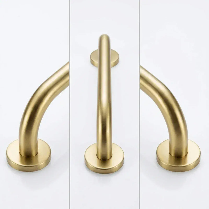 Straight 34cm Grab Rail, Brushed Brass