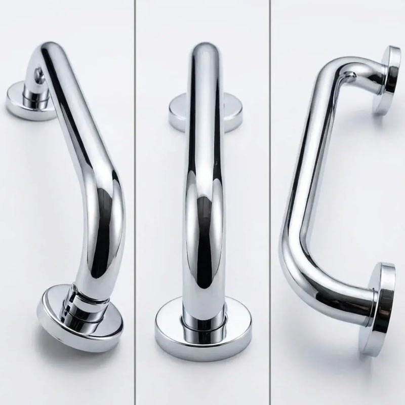 Straight 34cm Grab Rail, Chrome