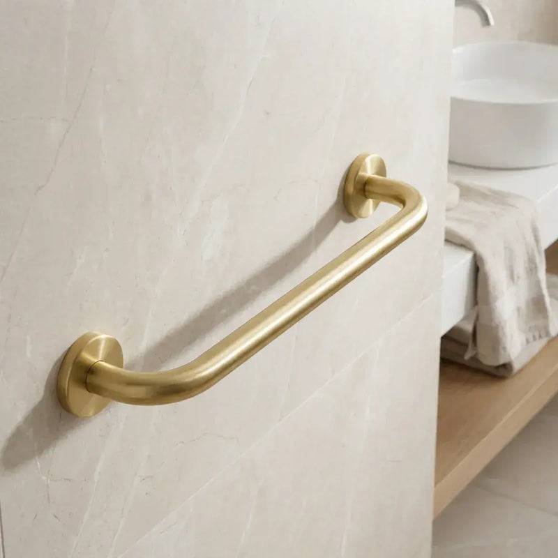 Straight 64cm Grab Rail, Brushed Brass