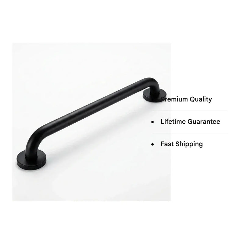 Straight 64cm Grab Rail, Matt Black