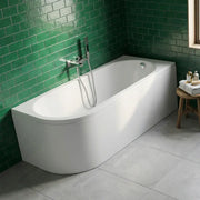 Swept Back To Wall Corner Bath, 1500mm x 725mm, Left or Right Handed, Optional Front Panel - Yes