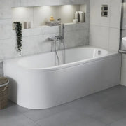 Swept Back To Wall Corner Bath, 1500mm x 725mm, Left or Right Handed, Optional Front Panel - No