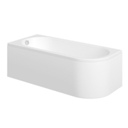 Swept Back To Wall Corner Bath, 1500mm x 725mm, Left or Right Handed, Optional Front Panel - Yes