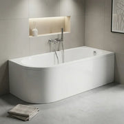 Swept Bath To Wall Corner Bath, 1700mm x 725mm, Left or Right Handed - Yes