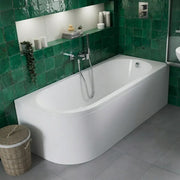 Swept Bath To Wall Corner Bath, 1700mm x 725mm, Left or Right Handed - Yes