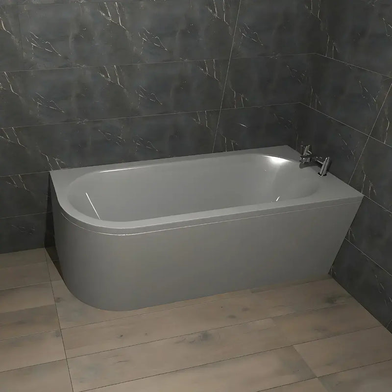 Swept Bath To Wall Corner Bath, 1700mm x 725mm, Left or Right Handed - Yes