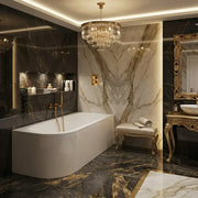 Swept Bath To Wall Corner Bath, 1700mm x 725mm, Left or Right Handed - Yes
