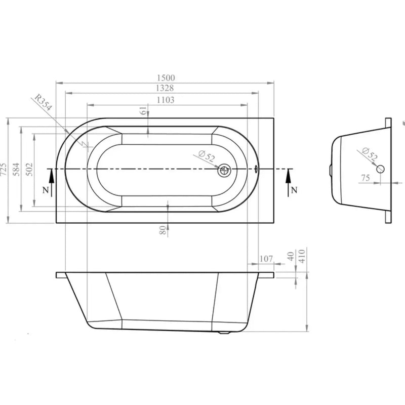 Swept Wall Corner Bath Pack with Standing Basin, Toilet and Taps
