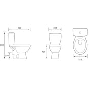 Swept Wall Corner Bath Pack with Standing Basin, Toilet and Taps