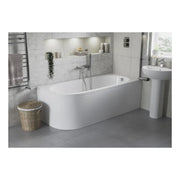 Swept Wall Corner Bath Pack with Standing Basin, Toilet and Taps