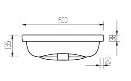 Tengri 500 x 390mm Semi Recessed Basin